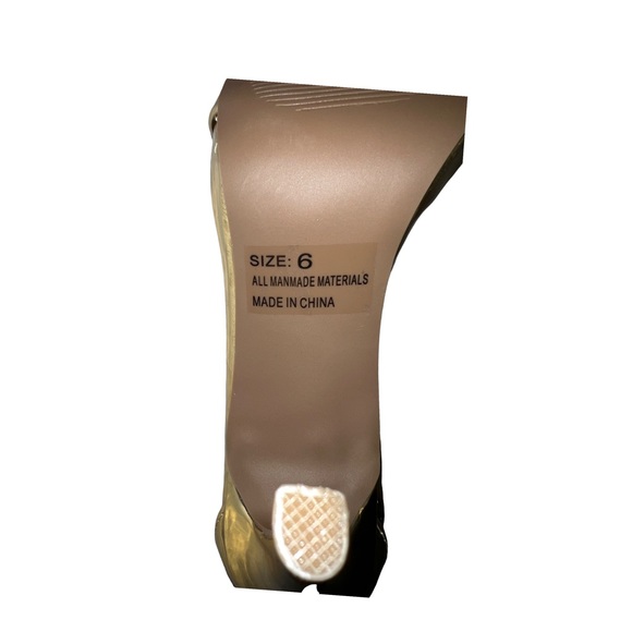 Qupid Gold Strappy Slingback Dress Sandals - Picture 6 of 6